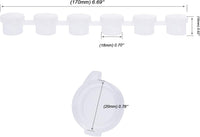 MOUYAT 200 Strips 1200 Pots Empty Paint Pots with Lids â Clear