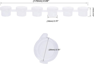 MOUYAT 200 Strips 1200 Pots Empty Paint Pots with Lids â Clear