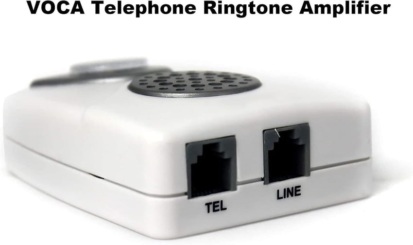 VOCA Telephone Ringer Amplifier, Boost up to 105db with LED Light Notification for Landline Phones, Wall Mountable, Ideal for Noisy and Hearing-Impaired Environments
