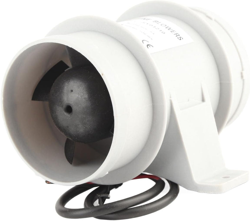 Aramox Bilge Blower Fan, 3 Inch 12V 2.9A Silent Inline Blower Inline Marine Bilge Air Blower for Yachts Boats Air Circulation