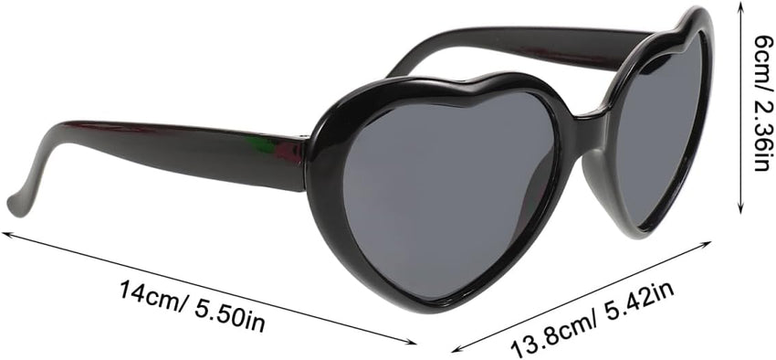 10 Neon Heart Sunglasses Fun Cute Bulk Random Colour