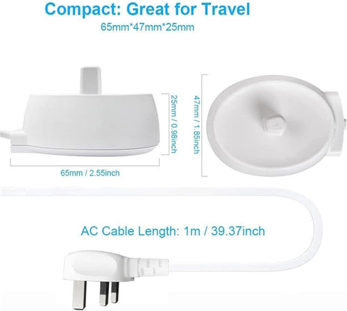 ZZOSRDR Electric Toothbrush Charger for Oral B, Inductive Electric Toothbrush Replacement Charger Base Compatible with Braun Oral B Type 3757 Charging Base, Waterproof Toothbrushes Charging Adapter