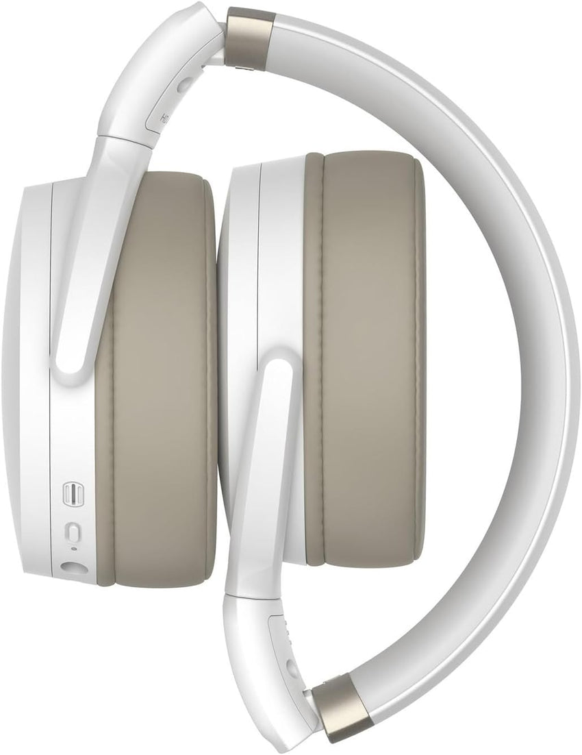 Sennheiser HD 450BT Bluetooth 5.0 Wireless Headphone with Active Noise Cancellation - 30-Hour Battery Life, USB-C Fast Charging, Virtual Assistant Button, Foldable - White