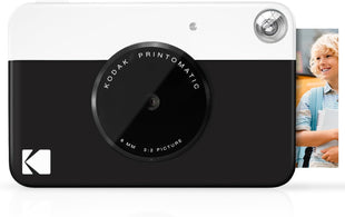 KODAK Printomatic Full-Color Instant Print Digital Camera, Zink 2x3" (5.1x7.5 cm) Sticky-Back Photo Paper, 5MP, Portable, Creative Fun Gift for Birthday, Christmas, Holiday, Black