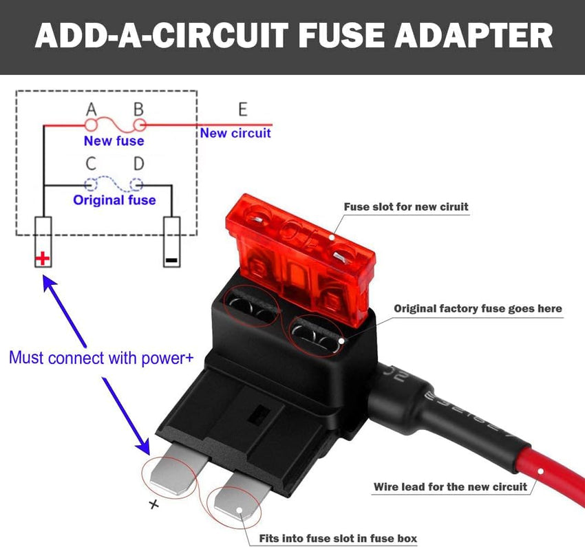 Gebildet Dash Cam Hardwire Kit, Mini/Micro USB Hard Wire Kit for Dashcam, 12V-24V to 5V Car Dash Camera Charger Power Cord, ACU/ACS/ACN Mini/ACZ Micro 2 Fuse, 11.6V Real Battery Drain Protection