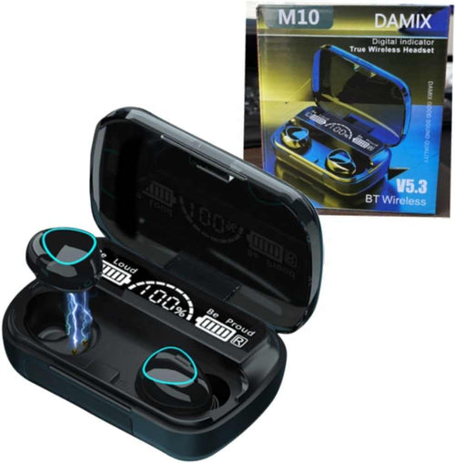 M10 Bluetooth Headphones, In-Ear Wireless Earbuds with Active Noise Cancellation, Comfortable Wearing, Black, 220g, IPX-7 Waterproof, 300mAh, 280hr Standby
