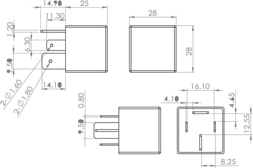 Bosch 12V 70A Power Relay High Temp IP5K4 â 4-pin