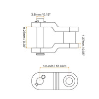 sourcing map 2Pcs #420 Chain Offset Half Link Roller, 1/2" Pitch Carbon Steel, Standard Chain End Connector Split Links