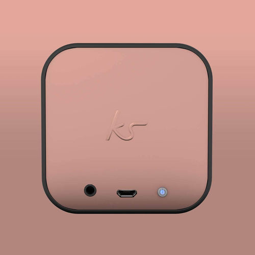 KitSound Boom Cube Metallic Portable Rechargeable Wireless Bluetooth Speaker, Rose Gold