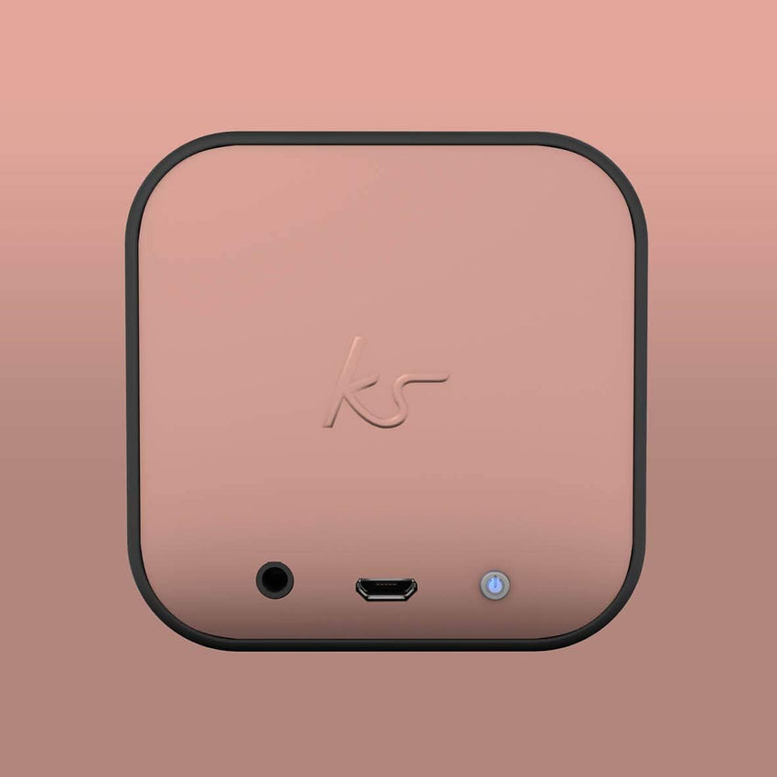KitSound Boom Cube Metallic Portable Rechargeable Wireless Bluetooth Speaker, Rose Gold