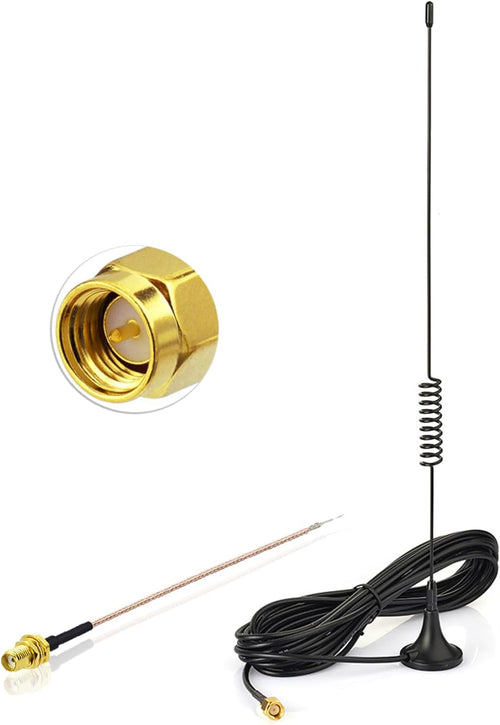 Bingfu 868 Mhz LoRa Antenna 5dBi SMA Male Antenna with Magnetic Base 2M RG174 Cable Compatible with Arduino SIM868 GSM GPRS GPS Module Homematic CCU3 CCU2 CCU1 Radio Module LoRa Module