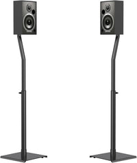 Height-Adjustable Speaker Stands 84â108cm Heavy-Duty, Pair â Black