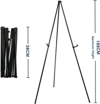 3-Pack Black Easel Stand Adjustable Collapsible Floor Easel â Lightweight Metal