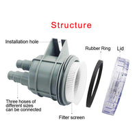 4.3in Intake Sea Water Strainer Filter Engine Protect Cleaner Cooling for 1/2in 5/8in 3/4in Hos
