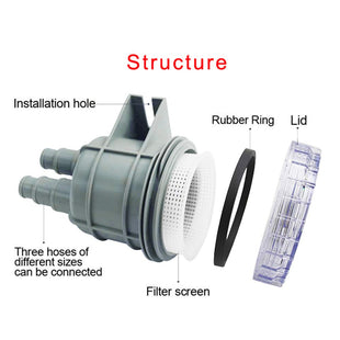 4.3in Intake Sea Water Strainer Filter Engine Protect Cleaner Cooling for 1/2in 5/8in 3/4in Hos