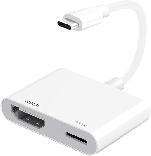 USB C to HDMI Adapter, Type C to 4K HDMI Adapter with 100W PD Fast Charge, USB C Digital AV Adapter Sync Screen Connector for iPhone 17/15/16 Series, iPad Pro, MacBook Pro/Air, Dell, HP etc