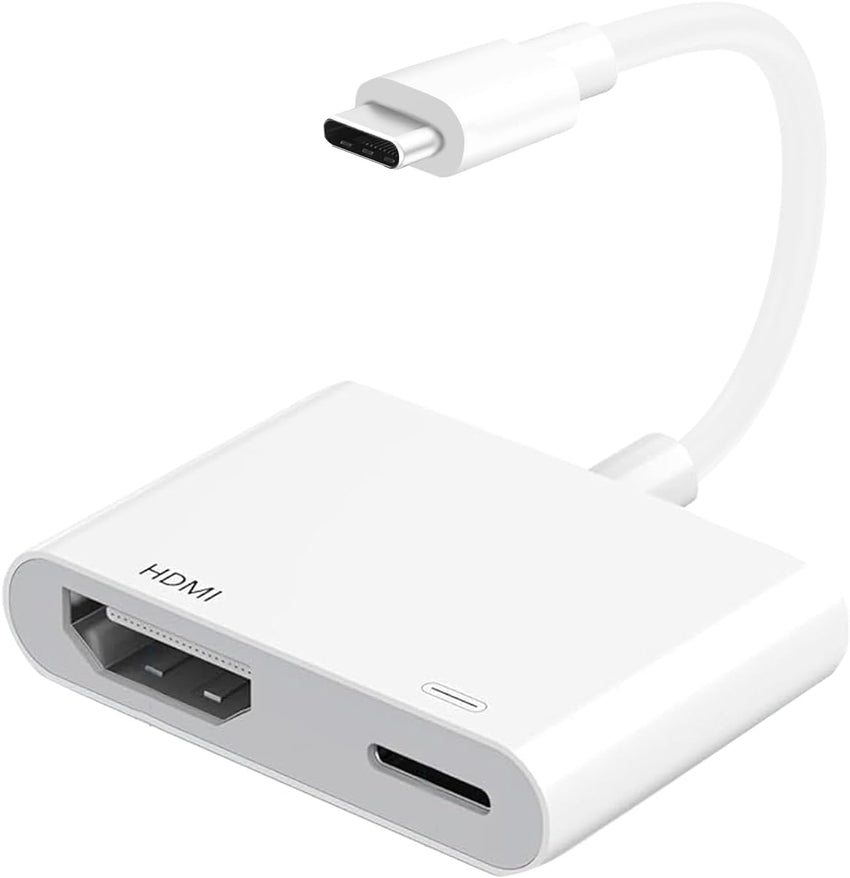 USB C to HDMI Adapter, Type C to 4K HDMI Adapter with 100W PD Fast Charge, USB C Digital AV Adapter Sync Screen Connector for iPhone 17/15/16 Series, iPad Pro, MacBook Pro/Air, Dell, HP etc