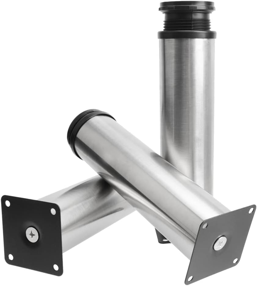 4Pcs Furniture Legs, 7.87"/20cm Adjustable Furniture Support Feet,Adjustable Height Replacement Support Feet Legs for Sofa Table Chair Desk Kitchen Cupboard Cabinets Legs Feet (Silver)