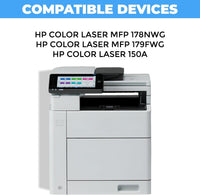 Replacement Compatible With HP 117A 4-Colour Black Cyan Magenta Yellow Toner Cartridges For HP Colour Laser 150 150a 150nw MFP 178nw 178nwg 179fng 179fnw 179fwg W2070A W2071A W2072A W2073A