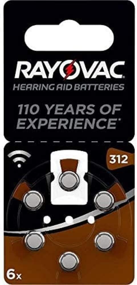Rayovac Varta Rayovac Acoustic Special Mercury-Free Size 312 Hearing Aid Batteries - 6-Pack