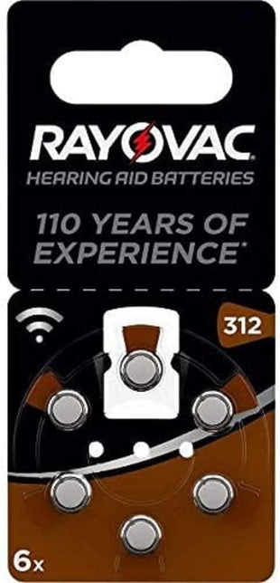 Rayovac Varta Rayovac Acoustic Special Mercury-Free Size 312 Hearing Aid Batteries - 6-Pack