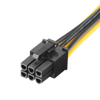 J&D [2-Pack] 6 Pin Female to Dual 6 Pin Male PCI Express (PCIe) Graphic Video Card Power Splitter Cable, 20cm