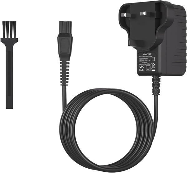 15V charger Compatible with Philips Shaver HQ8505 | UK power cord, compatible with 3000 5000 7000 9000 series, S5465 MG7750 MG7790 BT5502 electric shaver power cord