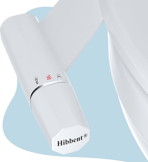 Hibbent Bidet Toilet Seat Attachment with Non-Electric Dual Nozzle,Adjustable Water Pressure,Cold Water Bidet Attachment for Toilet UK,Easy Home Installation