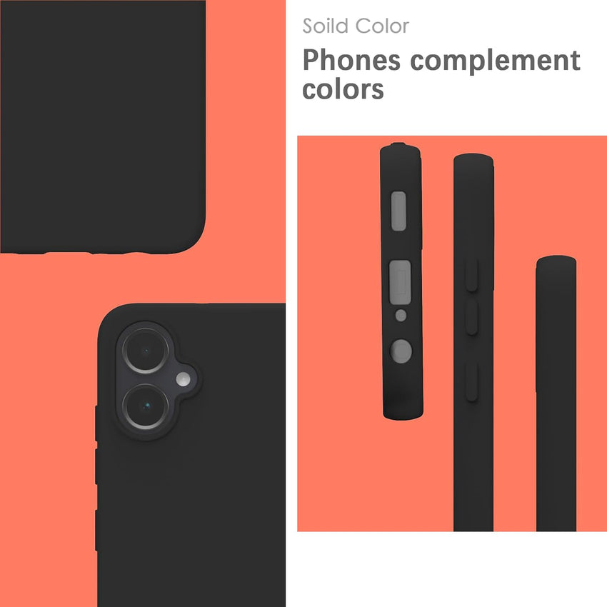 YATWIN Silicone Case for Samsung Galaxy A05, Soft-Touch, Shockproof, DustProof, Antiskid Phone Cover for Samsung Galaxy A05 - Black