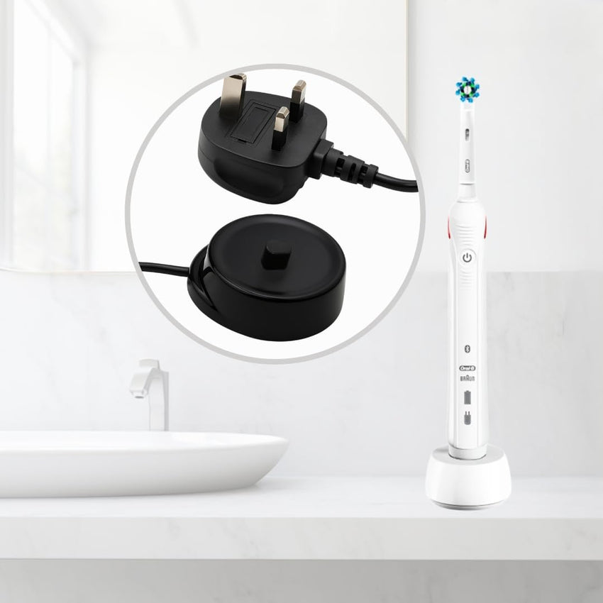 Replacement for Oral B Toothbrush Charger UK Compatible with Braun Toothbrush Charger Oral-B Model 3708 3710 3756 3764 3765 3766 3767 3771 3772 4729 4736 Oral-B Pro IO3 IO4 IO5 IO6 Vitality Genius X