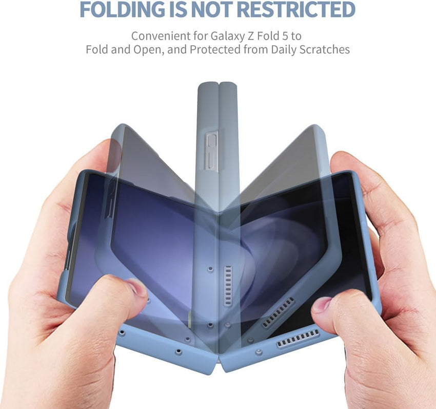 case Galaxy Z Fold 5 case with S Pen Fold EditionãS Pen + Caseã Compatible with Samsung Galaxy Z Fold5 Slim S Pen Phone Cover Shell replacement (Blue)
