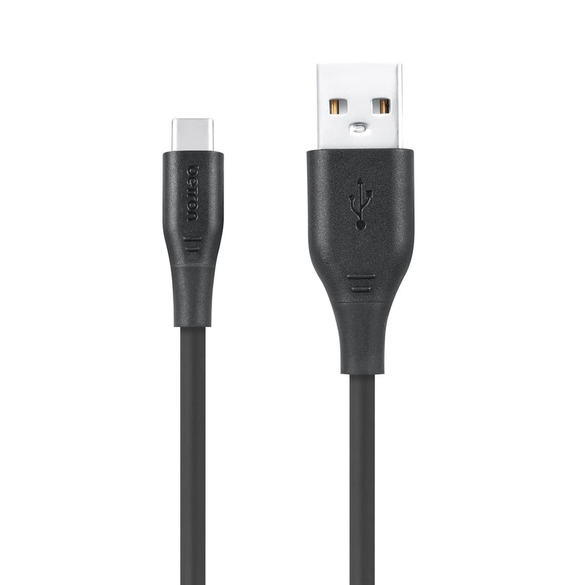 Betron USB C Charger Cable, 2 Metre, 3.1A, Fast, Compatible with iPhone, Samsung (Black)