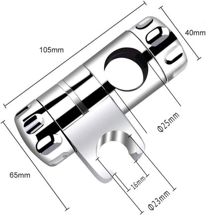 1PC Shower Head Holder Bathroom Adjustable Chrome Slider Handheld Shower Head Bracket Fasteners to Fit 25mm Riser Rail