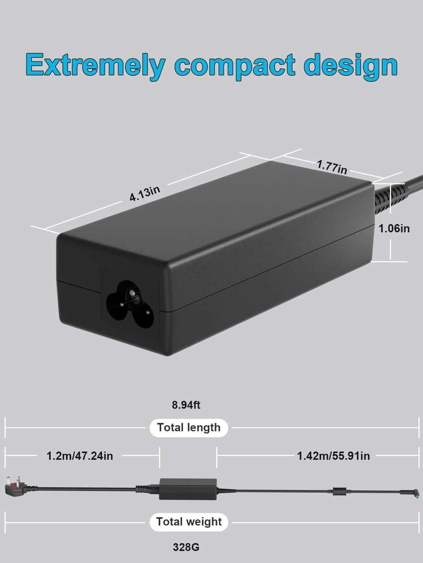 HSXIRQA 45W Charger Compatible with HP Elitebook 820 830 840 850 ProBook 430 440 450 640 650 Notebook 14 15 240 245 Stream x360 11 13 14 Inch Chromebook 11 14 Pavilion x360 13 14 15 Power Adapter
