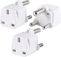 2-Pack UK to South Africa Plug Adapters South Africa Power Converter Grounded Universal Travel Adapter 3 Pin South Africa, Ghana, Bahrain, Mauritius etc International Type M Plug (White)