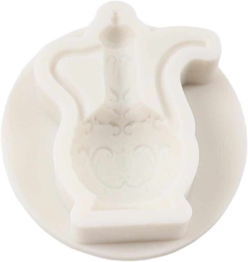 Silicone Teapot Moulds Set of 4 Tea Cup Fondant for Cake Decoration â Multi-colour