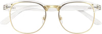 GQUEEN Fake Glasses Vintage Retro Half Frame Clear Lens Eyeglasses â Unisex