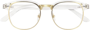 GQUEEN Fake Glasses Vintage Retro Half Frame Clear Lens Eyeglasses â Unisex