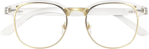 GQUEEN Fake Glasses Vintage Retro Half Frame Clear Lens Eyeglasses â Unisex