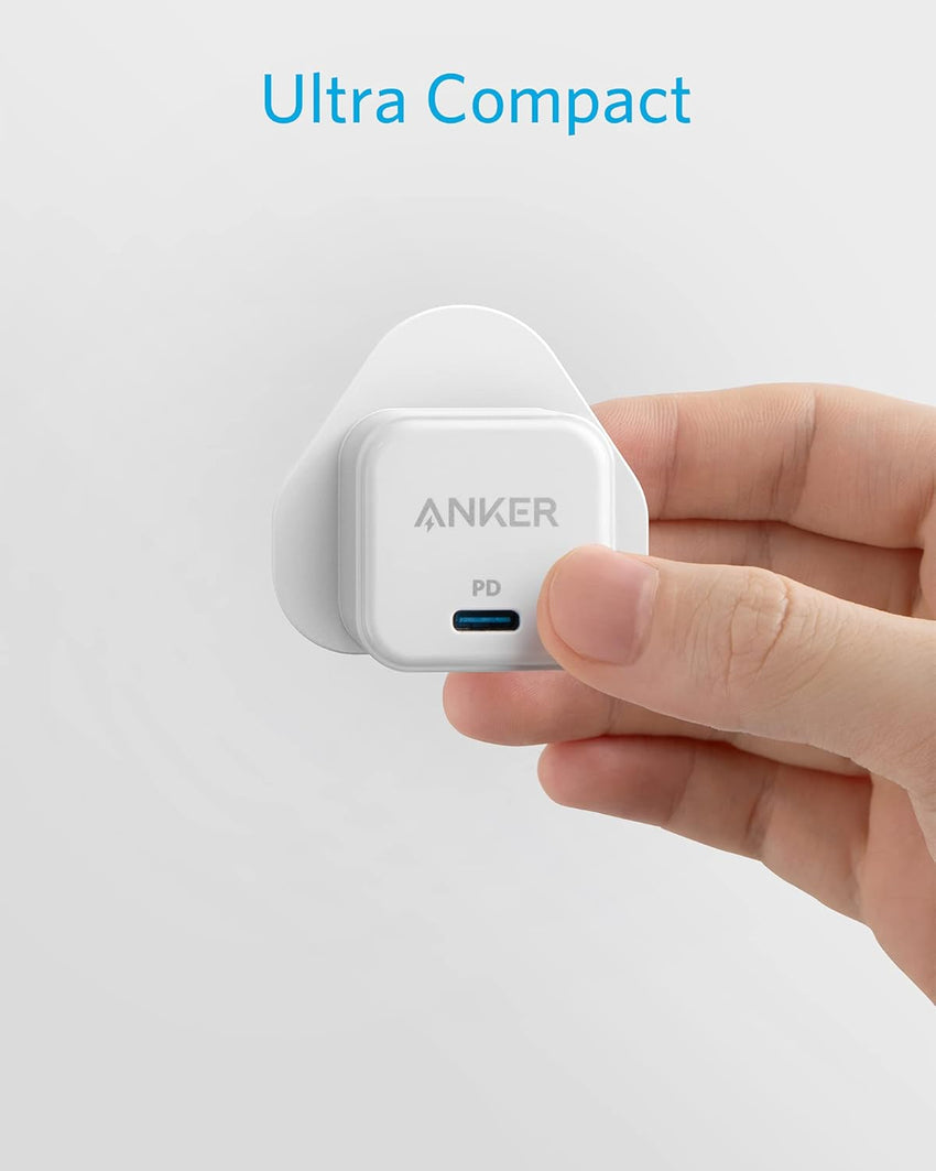 USB C Plug, Anker 20W USB C Charger - Fast Charging PowerPort III Cube Charger, Compatible with iPhone 17/16/16 Plus/16 Pro/16 Pro Max, 15/14/13/12 Series, Galaxy, iPad (Cable Not Included)