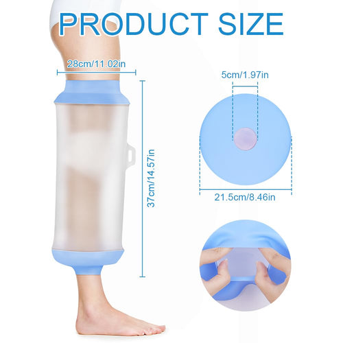 Waterproof Knee Cast Cover Reusable Shower Protector Watertight Seal MEDIUM Adult
