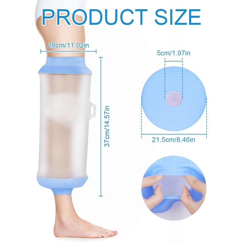 Waterproof Knee Cast Cover Reusable Shower Protector Watertight Seal MEDIUM Adult