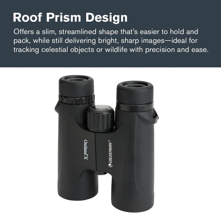 Celestron 71346 8 x 42 Outland X Binocular, Black