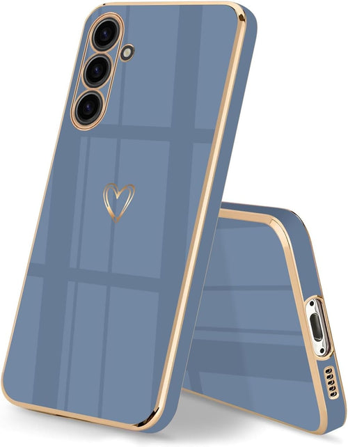 HopMore Case for Samsung Galaxy A16 4G / 5G Phone Case with Cute Heart Pattern Design, Soft Silicone Slim Phone Case for Samsung A16 Case, Flexible TPU Thin Shockproof Cover for Galaxy A16, Blue