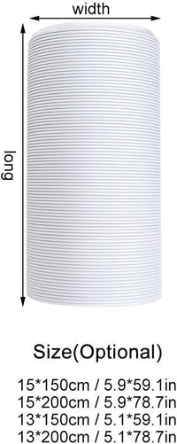 Air Conditioner Hose Extension, 15 * 150cm / 5.9 * 59.1in Air Conditioner Replacement Tubes Portable Flexible Stretch and Contract Freely Air Conditioner Hose Tube Replacement Parts