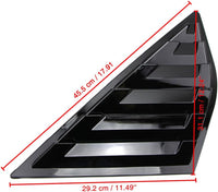 Rear Side Window Louvers Racing-Style ABS Quarter Panel Air Vents â Glossy Black Ford Focus MK3 (2012â2018)