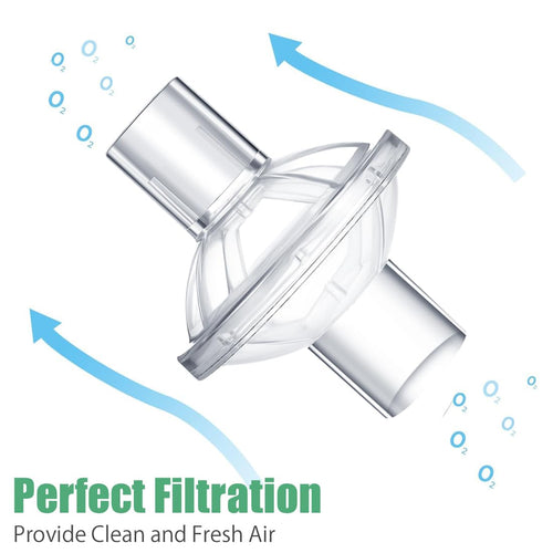 CPAP Inline Filters 8-Pack Universal Fit for CPAP Machines 22/25mm Tubes â Individually Packed