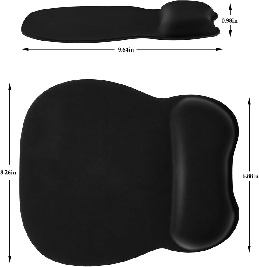EooCoo Ergonomic Mouse Pad with Wrist Rest, Memory Foam Support Mousepad | Non-Slip Base for Computer, Cafe, Home & Office, 9.64 x 8.26 in Office Desk Accessories, Carpal Tunnel Relief