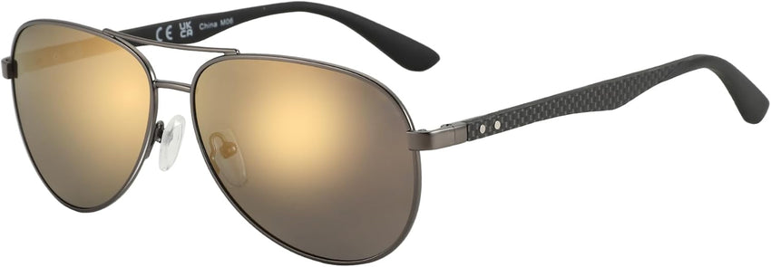 ZENOTTIC Pilot Polarised Sunglasses Mens Womens Carbon Fiber Metal Frame Mirrored UV400 Protection Unisex Classic Retro Style