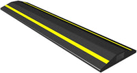Allcam FCP 2m Rubber Floor Cable Protector/Cable Cover w/Hi Vis yellow Stripes & 15x 8 mm Cable Channel
